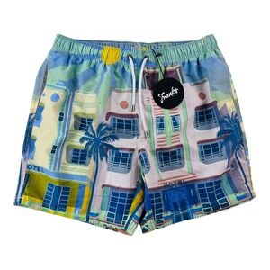 NWT Franks Southbeach SSB356 Polyester Swimtrunks‎ Mens Size XL